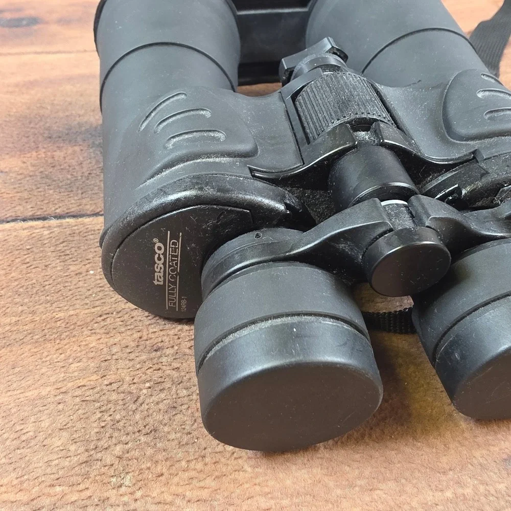 Tasco Binoculars 12x-60x70mm Zoom Black Good 124RB-1 Fully Coated with Case